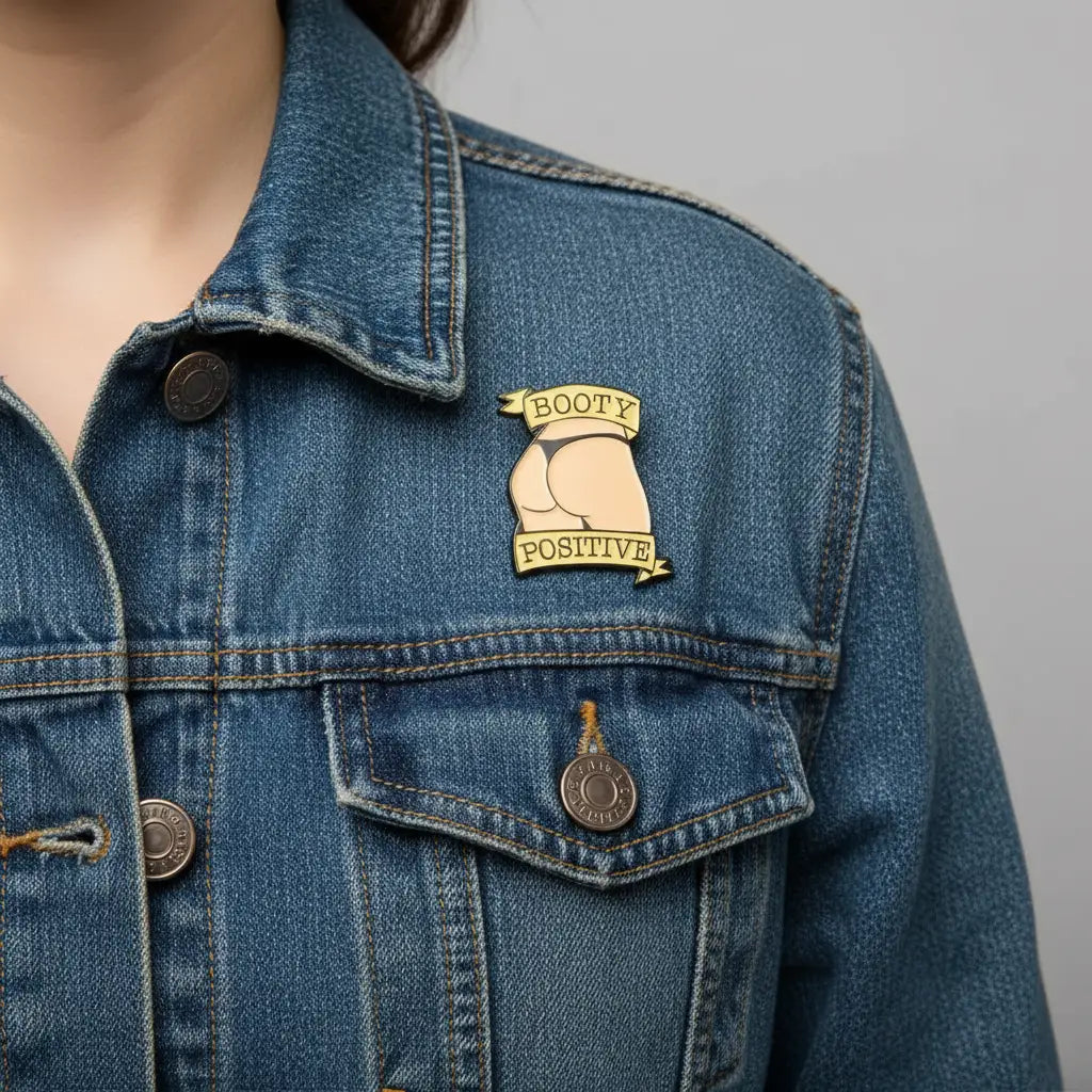 Booty 3 Positive Enamel Pin
