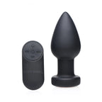 Booty Sparks™ Light Up Rechargeable Silicone Butt Plug - Large / Black