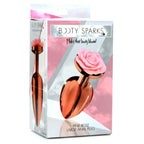 Booty Sparks™ Rose Gold Anal Plug with Pink Flower - Butt