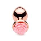 Booty Sparks™ Rose Gold Anal Plug with Pink Flower - Butt
