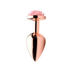 Booty Sparks™ Rose Gold Anal Plug with Pink Flower - Butt