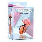 Booty Sparks™ Rose Gold Anal Plug with Pink Flower - Butt
