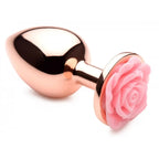 Booty Sparks™ Rose Gold Anal Plug with Pink Flower - Large / Butt