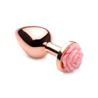 Booty Sparks™ Rose Gold Anal Plug with Pink Flower - Medium / Butt
