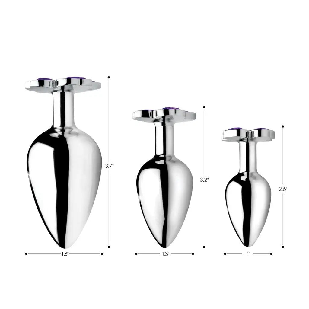 Booty Sparks™ Violet Flower Gem Anal Plug Set - Rolik®
