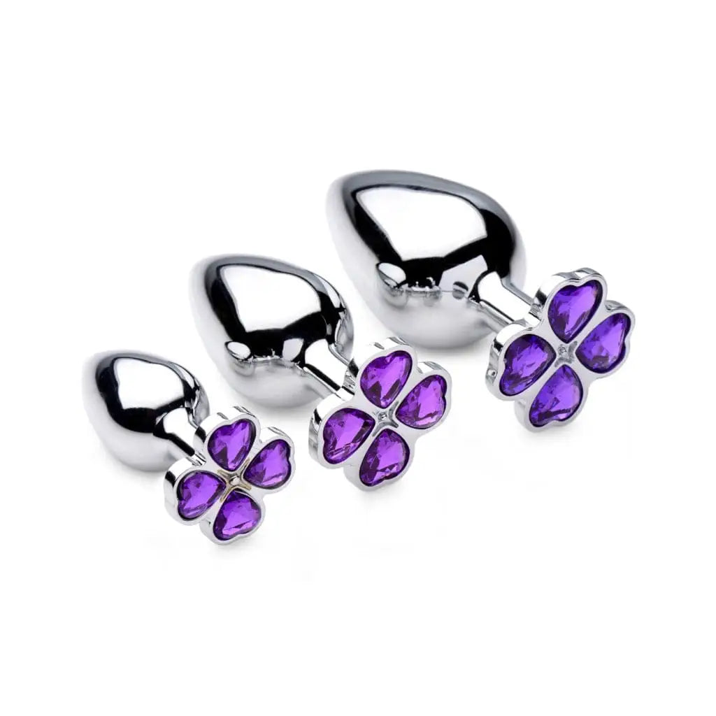 Booty Sparks™ Violet Flower Gem Anal Plug Set - Rolik®