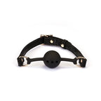 Black Boudoir Amor Collection Vegan Leather & Silicone Bag Gag