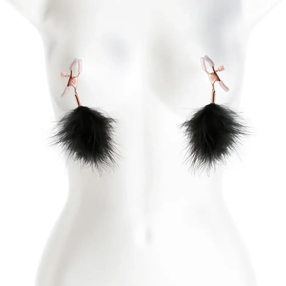 Bound Feather Nipple Clamps F1