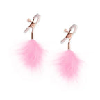 Bound Feather Nipple Clamps F1 - Pink
