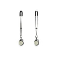 Bound Glow in the Dark Nipple Clamps G1 - Gunmetal Silver