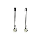 Bound Glow in the Dark Nipple Clamps G1 - Gunmetal Silver