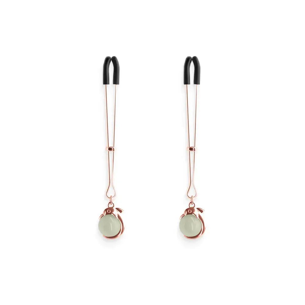 Bound Glow in the Dark Nipple Clamps G1 - Rose Gold