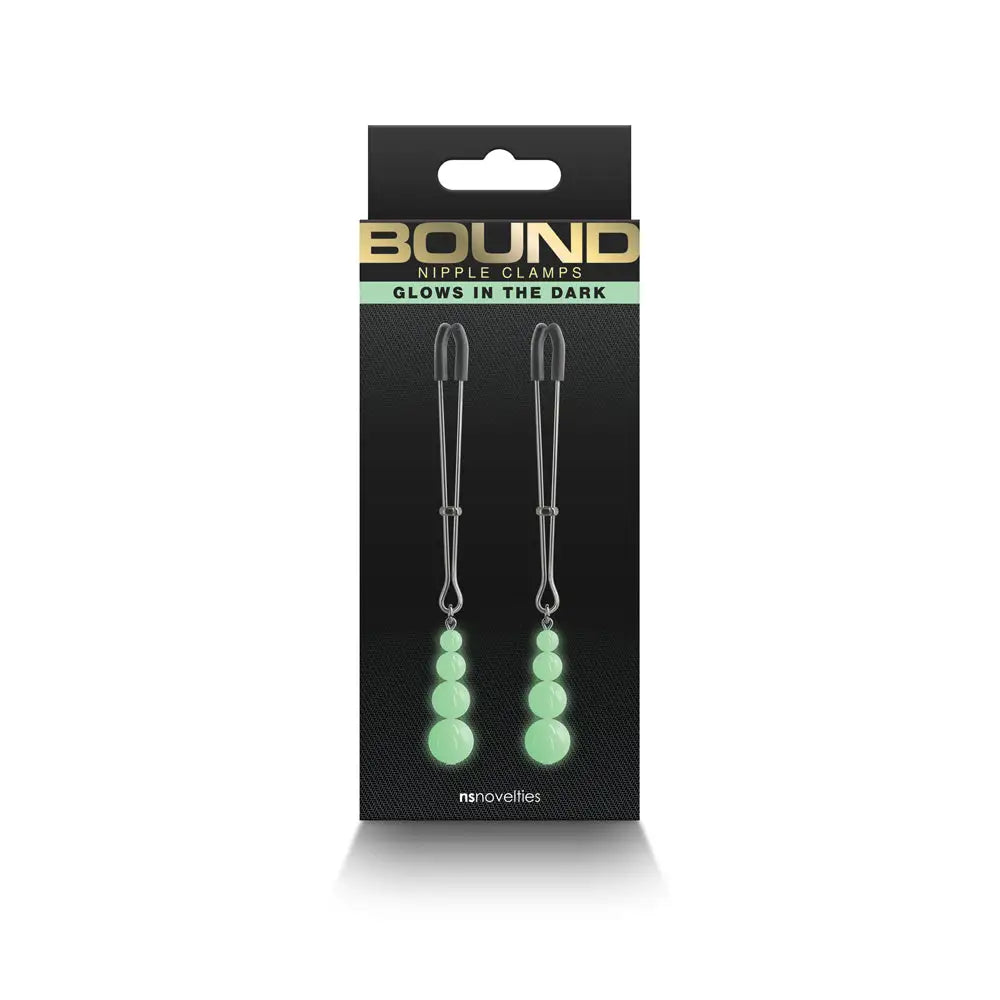 Bound Glow in the Dark Nipple Clamps G2
