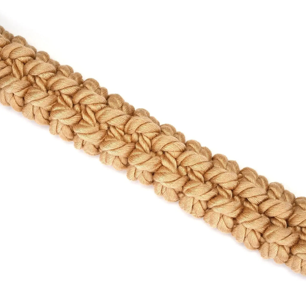 Khaki Bound You II Shibari Bondage Rope Collar with Lock