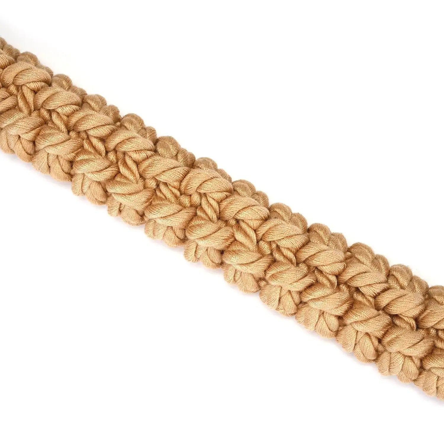 Khaki Bound You II Shibari Bondage Rope Collar with Lock