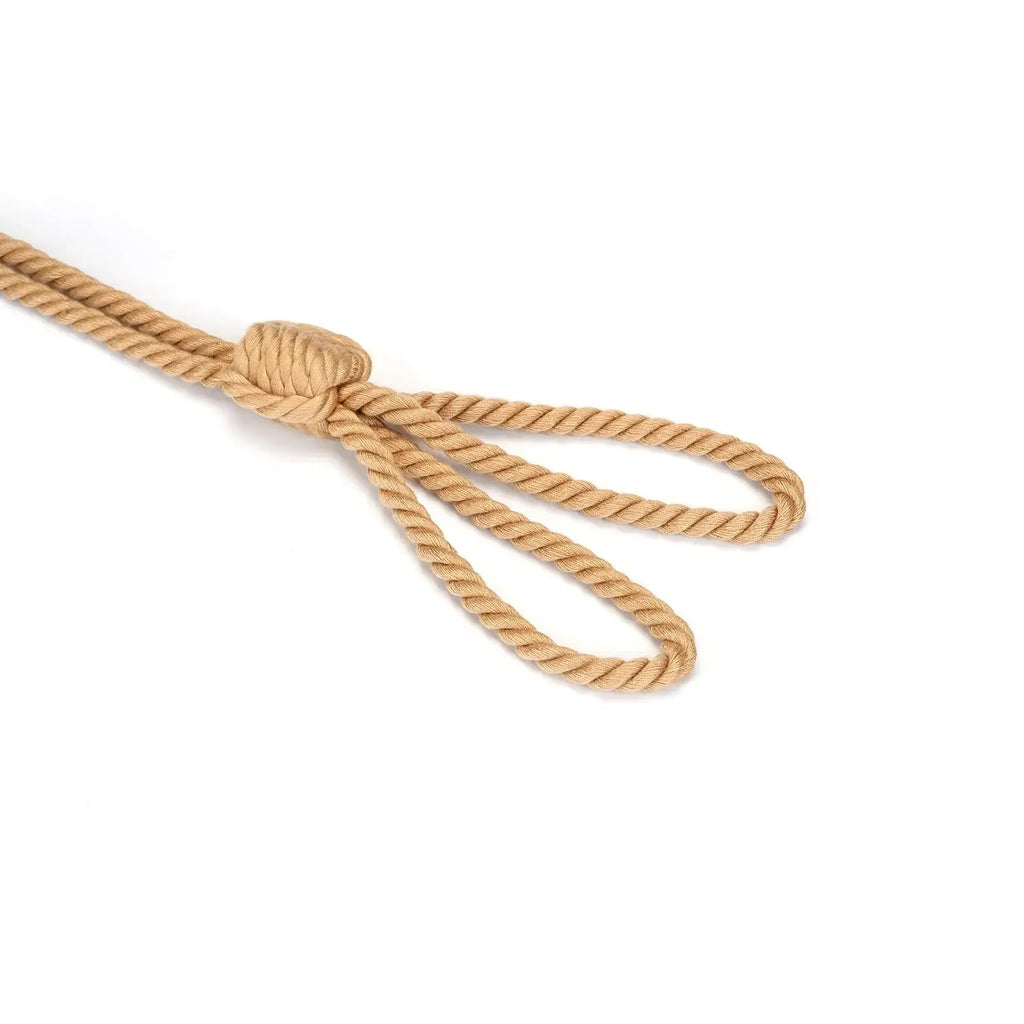Khaki Bound You II Shibari Bondage Rope Wrist Cuffs with Leash