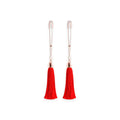 Bound Tassel Nipple Clamps T1 - Red