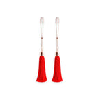 Bound Tassel Nipple Clamps T1 - Red