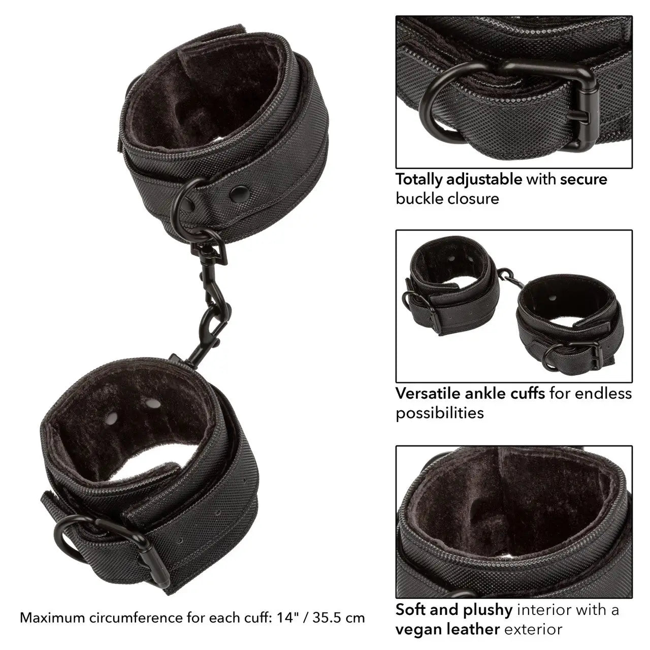 Boundless™ Ankle Cuffs - Black - Restraints