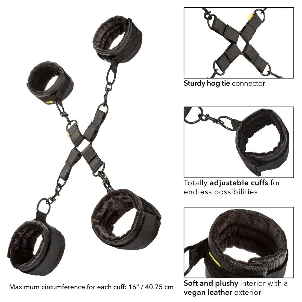 Boundless™ Hog Tie with Ankle and Wrist Cuffs - Black - Restraints