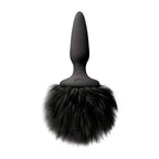 Bunny Tails Mini Butt Plug - Black
