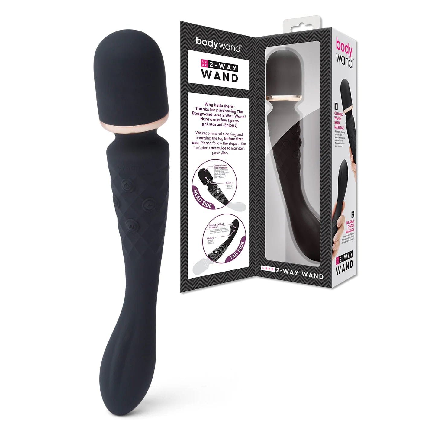 Bodywand™ Luxe 2 Way Wand Massager Black - Rolik®