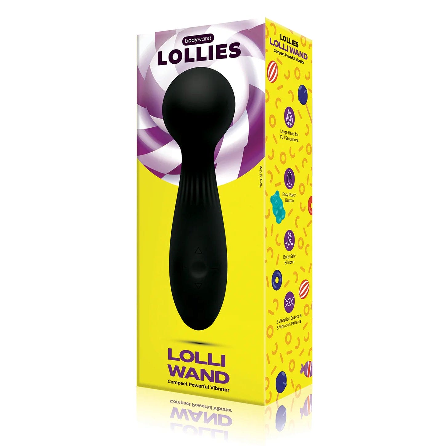 Bodywand™ Lolli Wand Vibrator Black - Rolik®