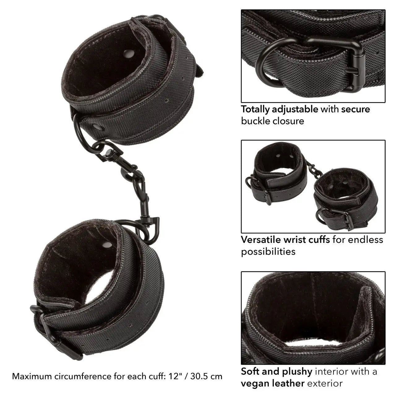 Boundless™ Wrist Cuffs - Black - Restraints