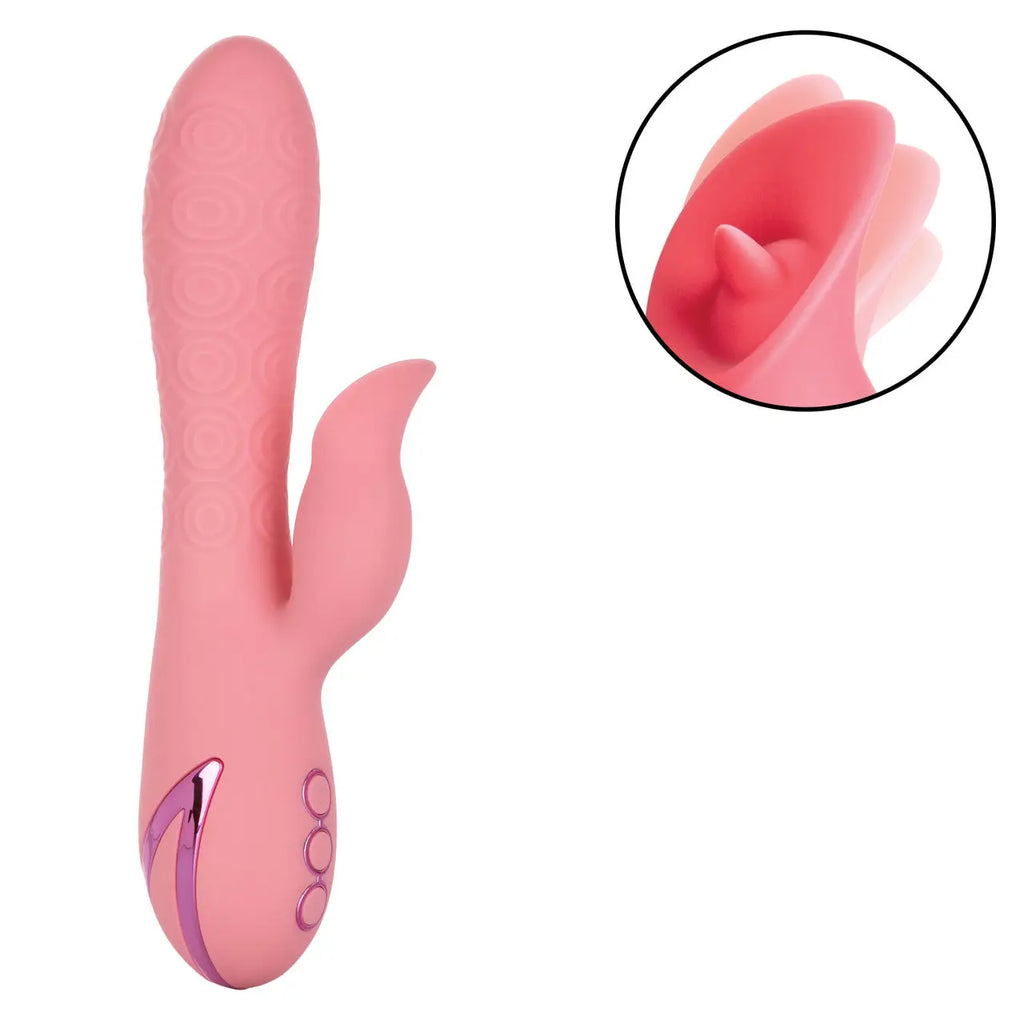 CalExotics® CalExotics California Dreaming Pasadena Player - Rotating Rabbit Vibrator with Flickering Teaser Pink