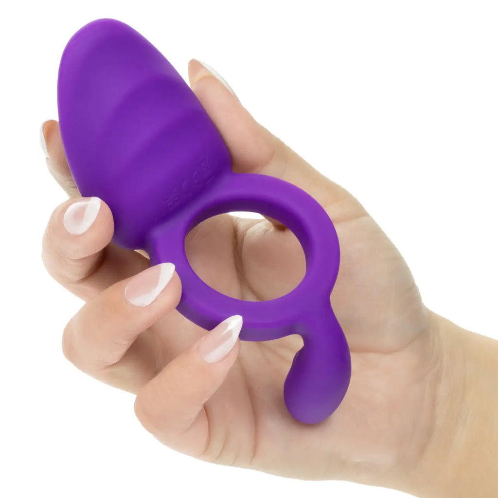 CalExotics® CalExotics | Closer™ Intimate Rechargeable Vibrating Ring, Dual Motors & 10 Speeds Purple