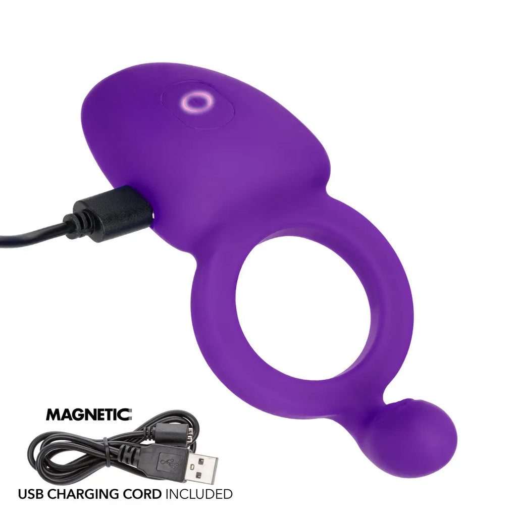 CalExotics® CalExotics | Closer™ Intimate Rechargeable Vibrating Ring, Dual Motors & 10 Speeds Purple