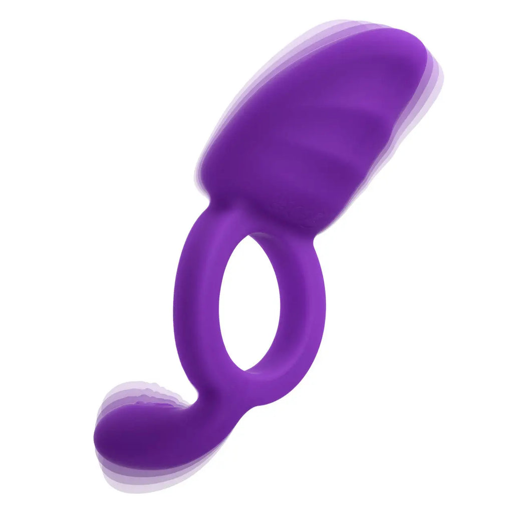 CalExotics® CalExotics | Closer™ Intimate Rechargeable Vibrating Ring, Dual Motors & 10 Speeds Purple