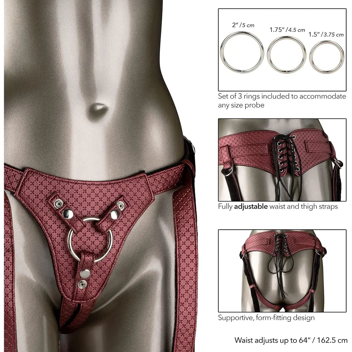 CalExotics® CalExotics Her Royal Harness Regal Queen Strap-On - Adjustable Corset Design