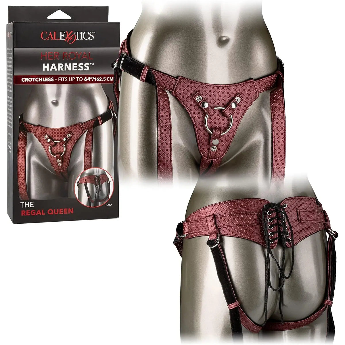 CalExotics® CalExotics Her Royal Harness Regal Queen Strap-On - Adjustable Corset Design