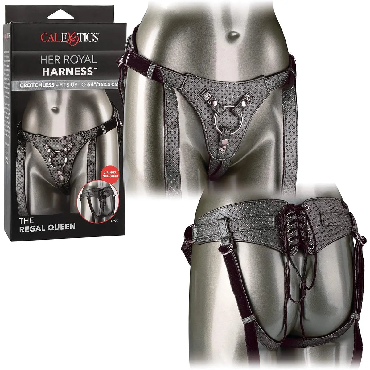 CalExotics® CalExotics Her Royal Harness Regal Queen Strap-On - Adjustable Corset Design