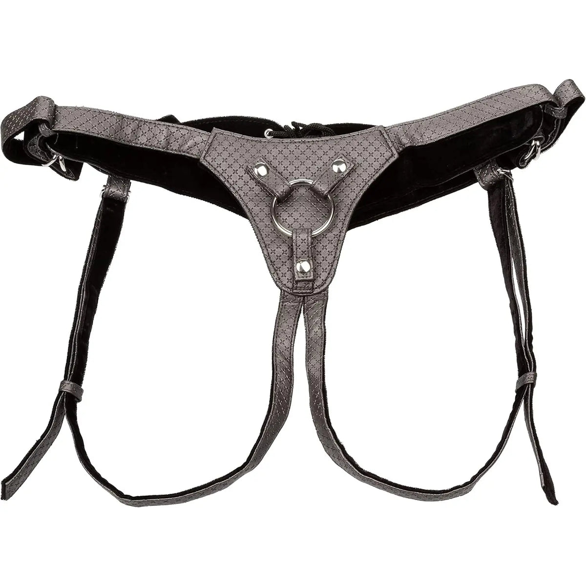 CalExotics® CalExotics Her Royal Harness Regal Queen Strap-On - Adjustable Corset Design Silver