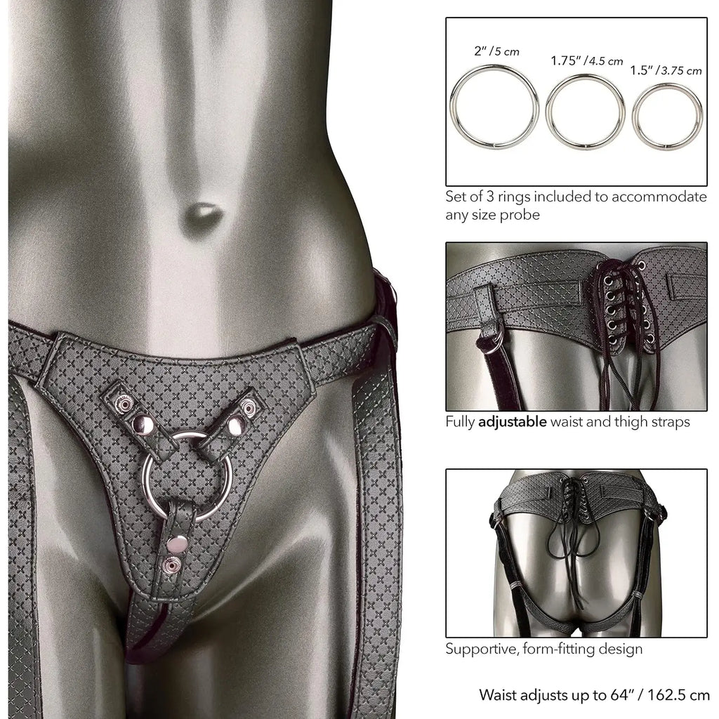 CalExotics® CalExotics Her Royal Harness Regal Queen Strap-On - Adjustable Corset Design
