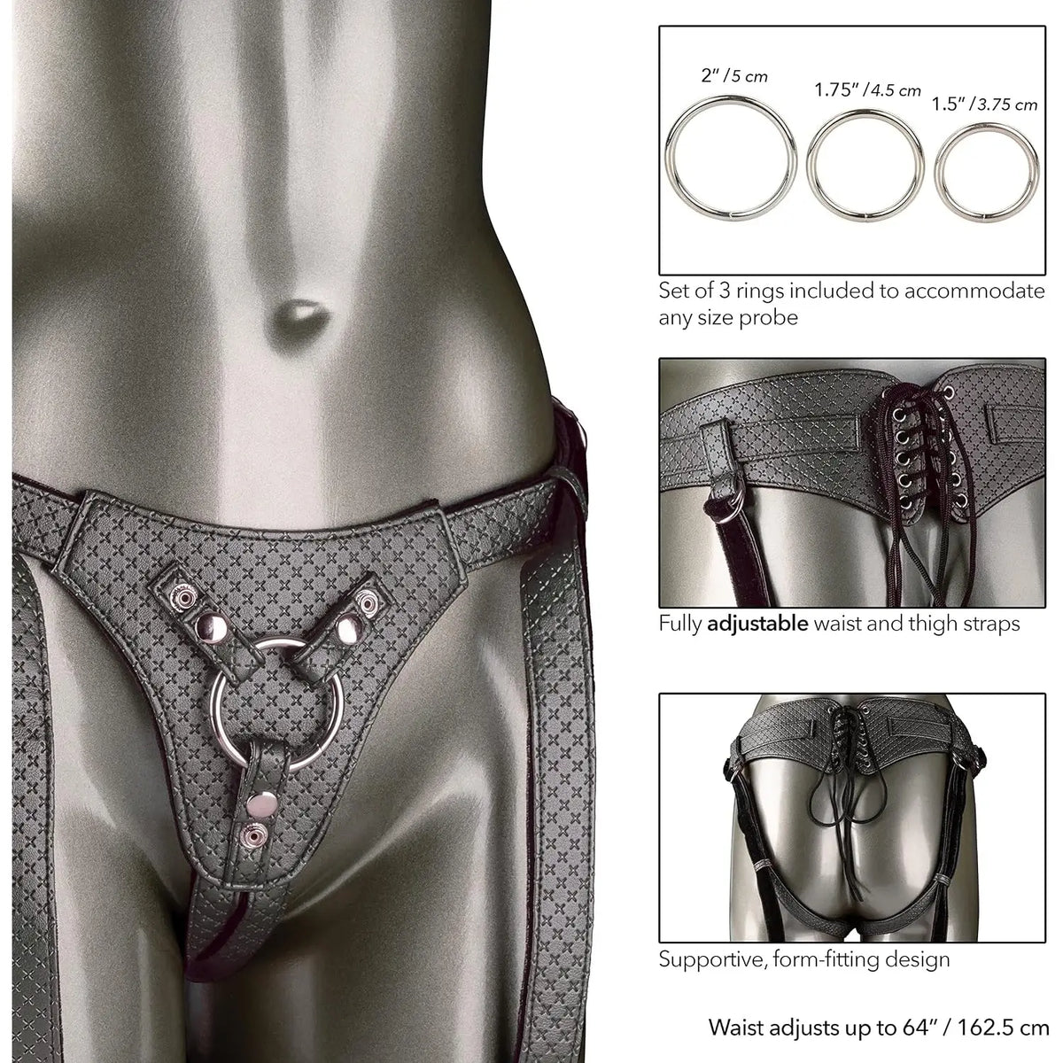 CalExotics® CalExotics Her Royal Harness Regal Queen Strap-On - Adjustable Corset Design