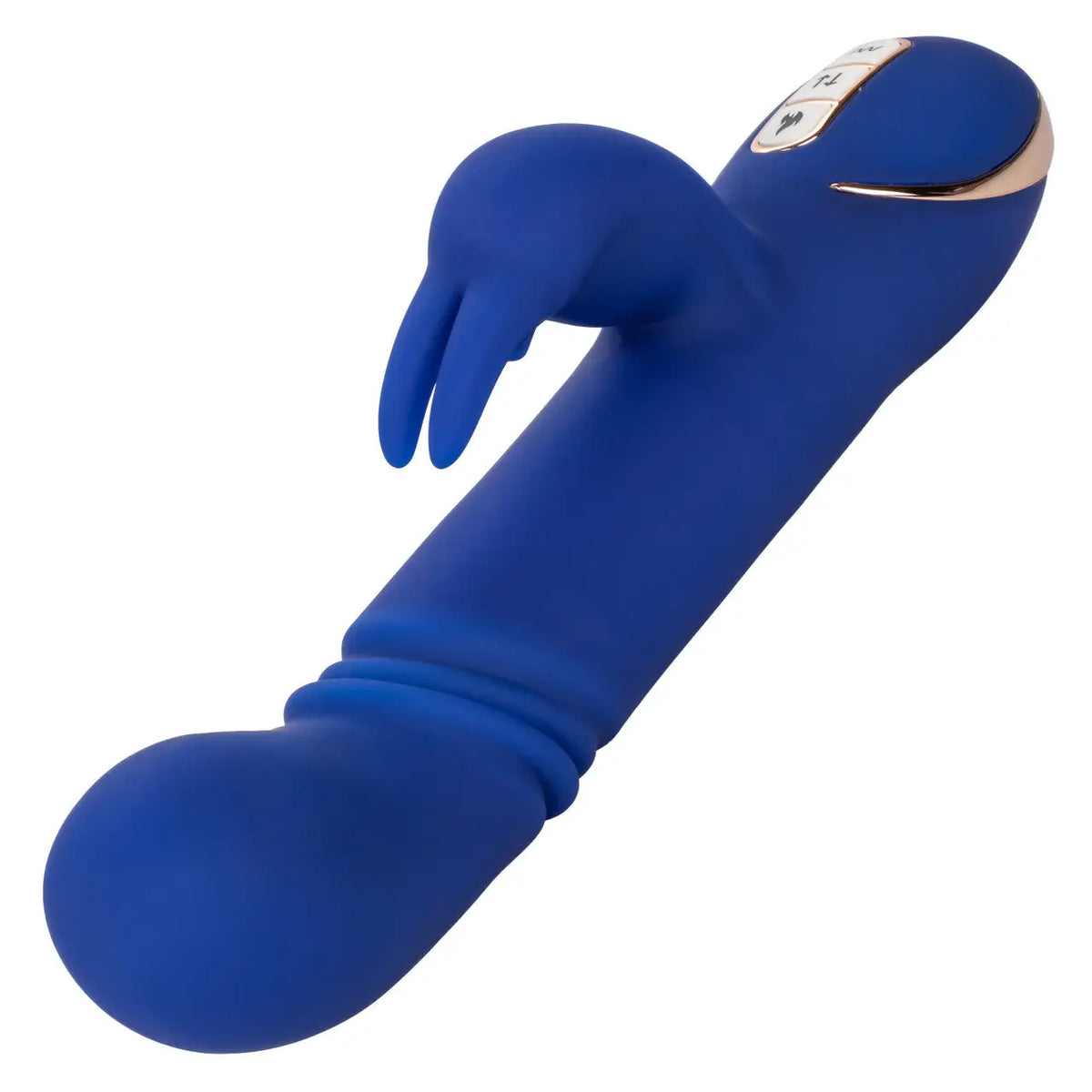 CalExotics® CalExotics Jack Rabbit Heated Thrusting G-Spot Vibrator - Rechargeable & Waterproof Blue