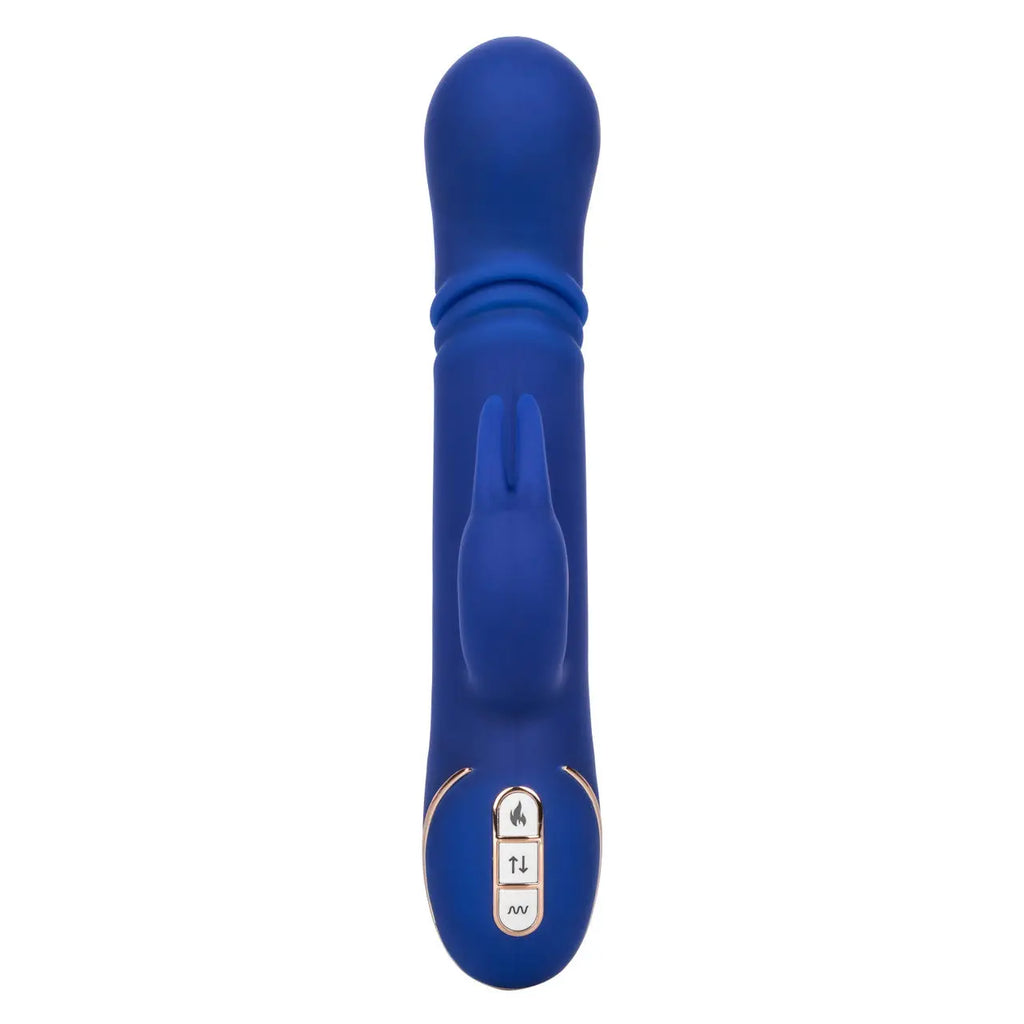 CalExotics® CalExotics Jack Rabbit Heated Thrusting G-Spot Vibrator - Rechargeable & Waterproof Blue