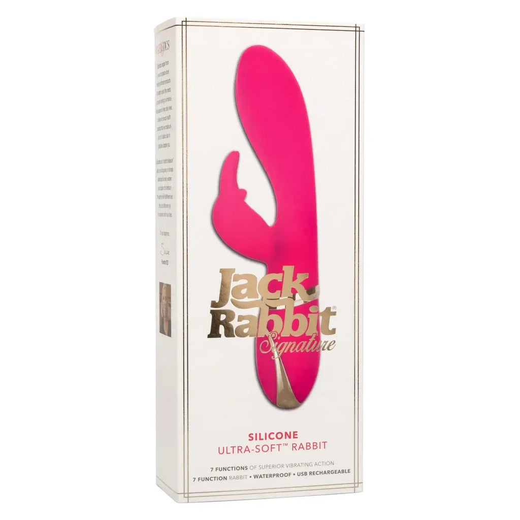 CalExotics® CalExotics Jack Rabbit Signature Silicone Ultra-Soft Vibrator - 7 Functions Hot Pink