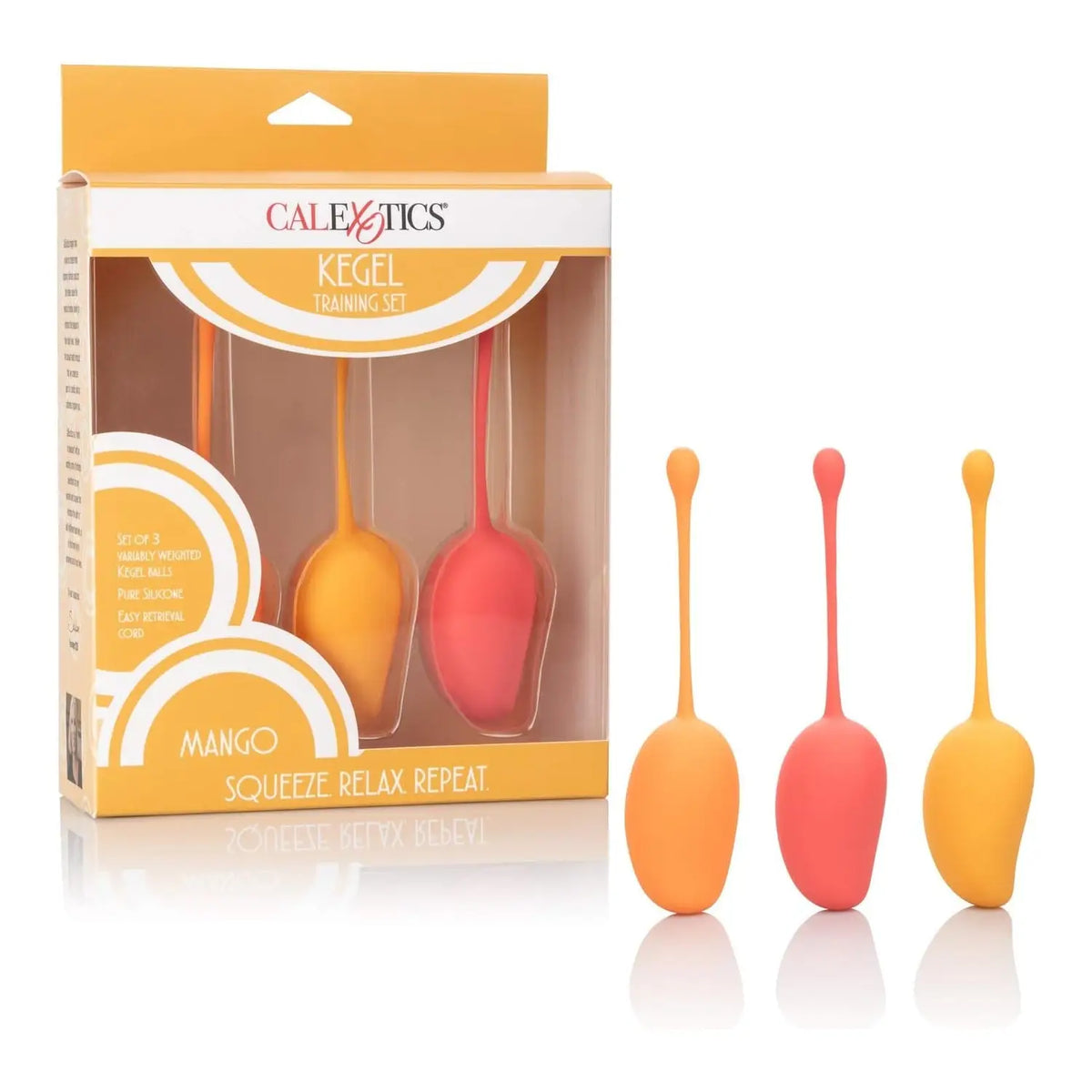 CalExotics® CalExotics Mango 3-Piece Progressive Kegel Training Set - 45g to 75g Orange