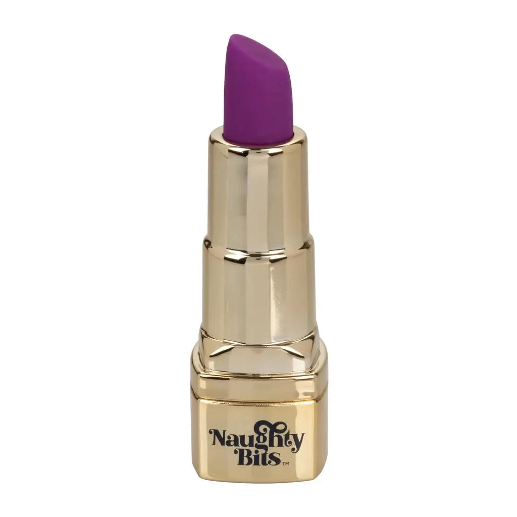 CalExotics® CalExotics Naughty Bits Bad Bitch Lipstick Vibrator - Discreet 10 Speed Rechargeable Gold