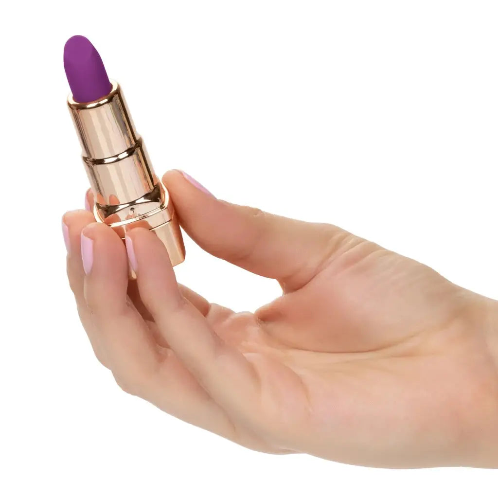 CalExotics® CalExotics Naughty Bits Bad Bitch Lipstick Vibrator - Discreet 10 Speed Rechargeable Gold