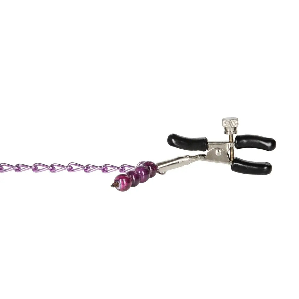 CalExotics® CalExotics Nipple Play Purple Chain Clamps