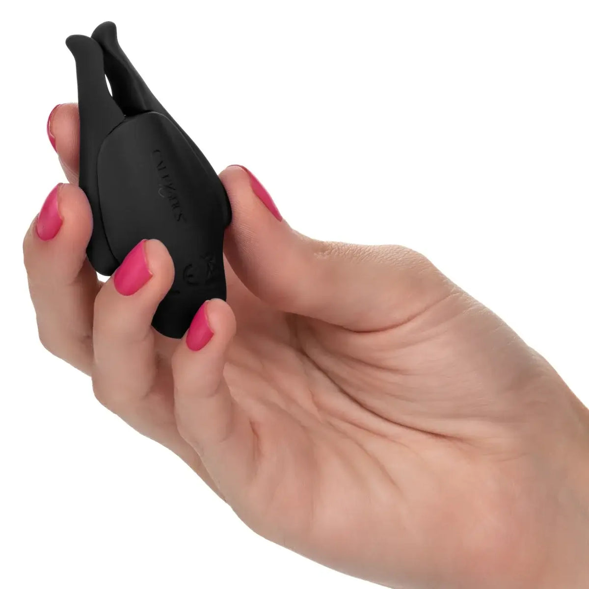 CalExotics® CalExotics NipplePlay Rechargeable Nipplettes - 12 Mode Vibrating Nipple Clamps Black