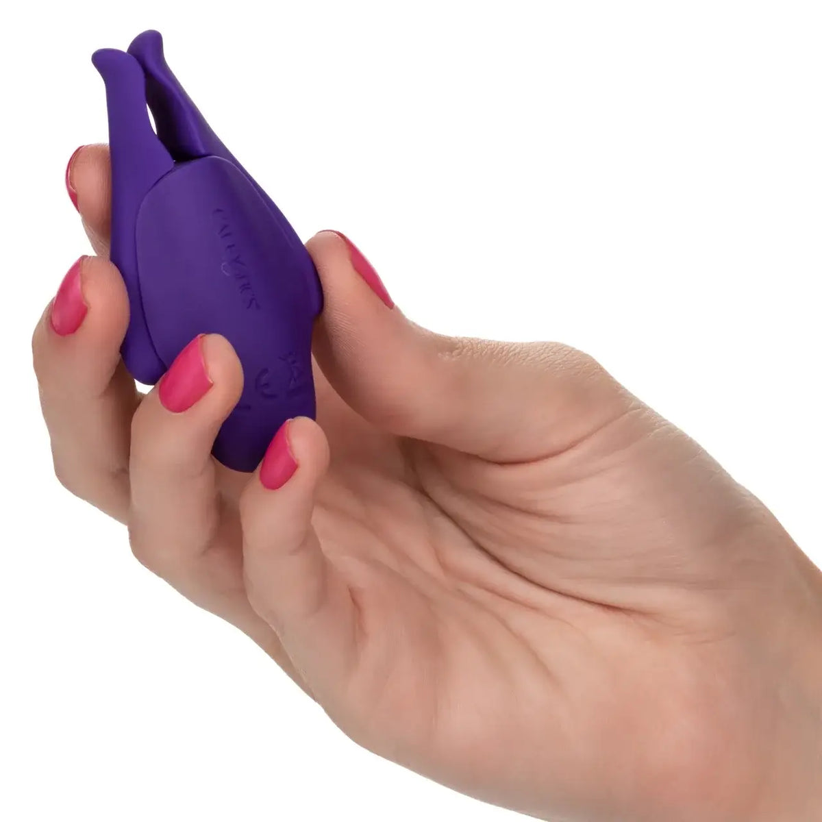 CalExotics® CalExotics NipplePlay Rechargeable Nipplettes - 12 Mode Vibrating Nipple Clamps Purple
