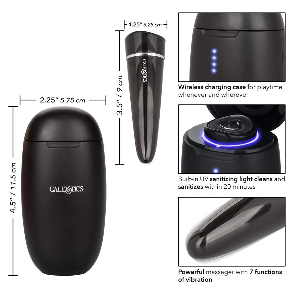 CalExotics® CalExotics My Pod Vibrating Massager - Rechargeable Bullet with Wireless Charging Case & UV Sanitizer