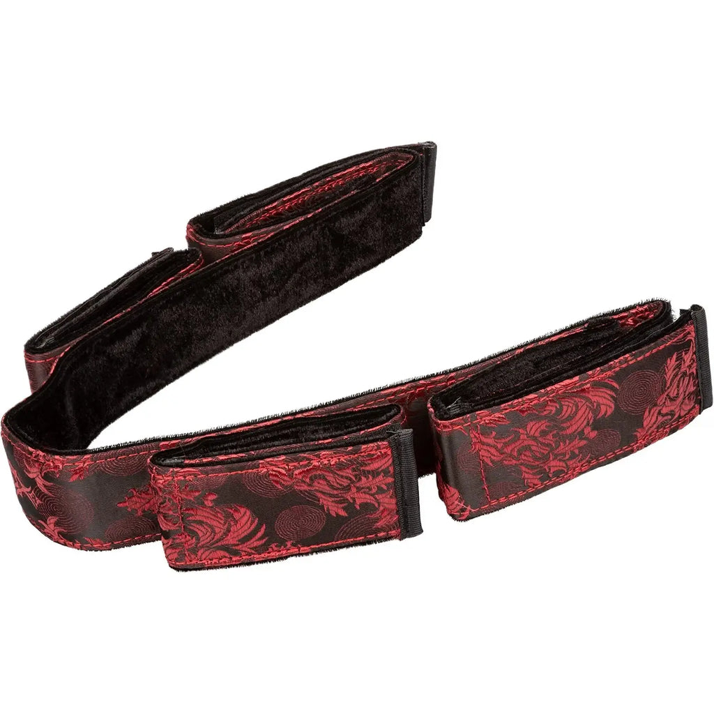 CalExotics® CalExotics Scandal Bondage Bar - Adjustable Spreader with Velcro Cuffs Red