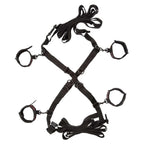 CalExotics® CalExotics Scandal Over the Bed Cross - Adjustable Under-Mattress Restraint System Red
